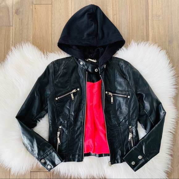 Jou Jou Other - Jou Jou Bug Girls Hoodied Moto Jacket (9-12 Years)